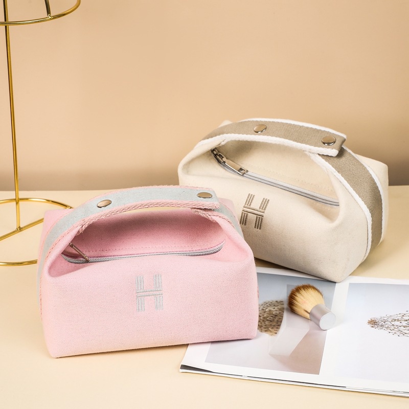 Túi Canvas Đựng Mỹ Phẩm Chống Thấm Nước Kiểu Dáng Đơn Giản Thời Trang Dành Cho Nữ