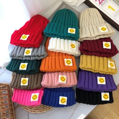 Mũ beanie dệt kim co giãn giữ ấm thời trang mùa đông cho bé