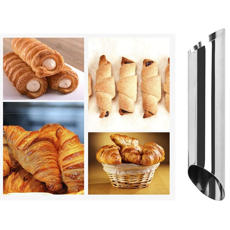 Non-Stick Cream Croissant Stainless Steel, 30 Baking Cones