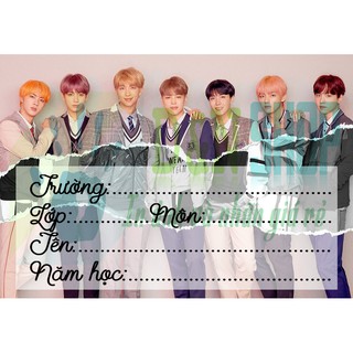 Nhãn vở BTS siêu cute ( 16 nhãn)