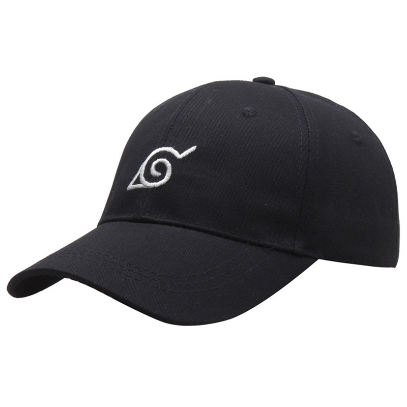Mũ lưỡi trai bằng cotton thêu logo Akatsuki Anime Naruto thời trang