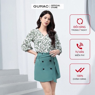 Chân váy nữ chữ A phối nút VA10205 GUMAC