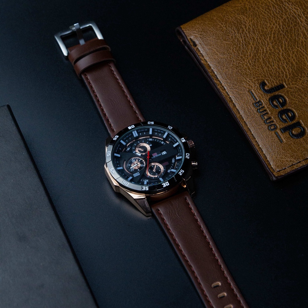 Đồng hồ nam dây da VV001 đồng hồ đeo tay nam Mặt Kính Tráng Sapphire Chống Xước