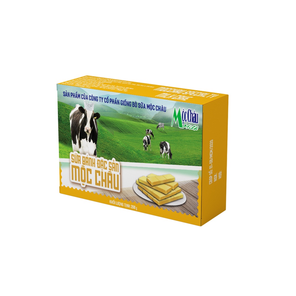 Bánh sữa Mộc Châu 200g  truyền thống, đậu đỏ, matcha, sô cô la