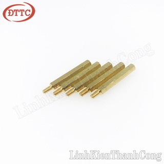 Bộ 10 Chiếc Cọc Đồng M3 30+6mm Đực-Cái