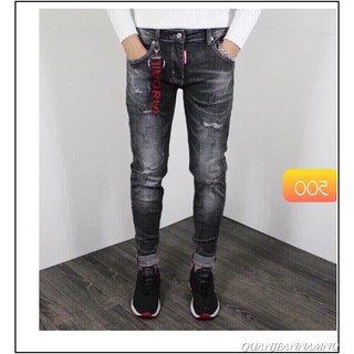Quần jean nam rách kiểu chất jean giãn tốt 500 st