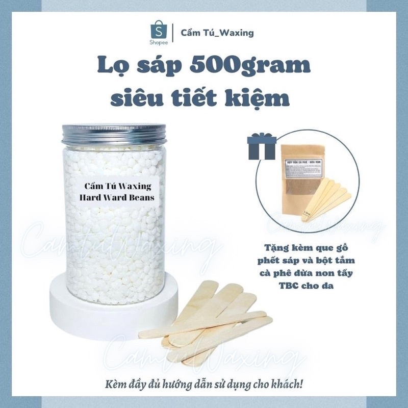 LỌ SÁP 500GR SIÊU TIẾT KIỆM [TẶNG KÈM QUE GỖ PHẾT SÁP]