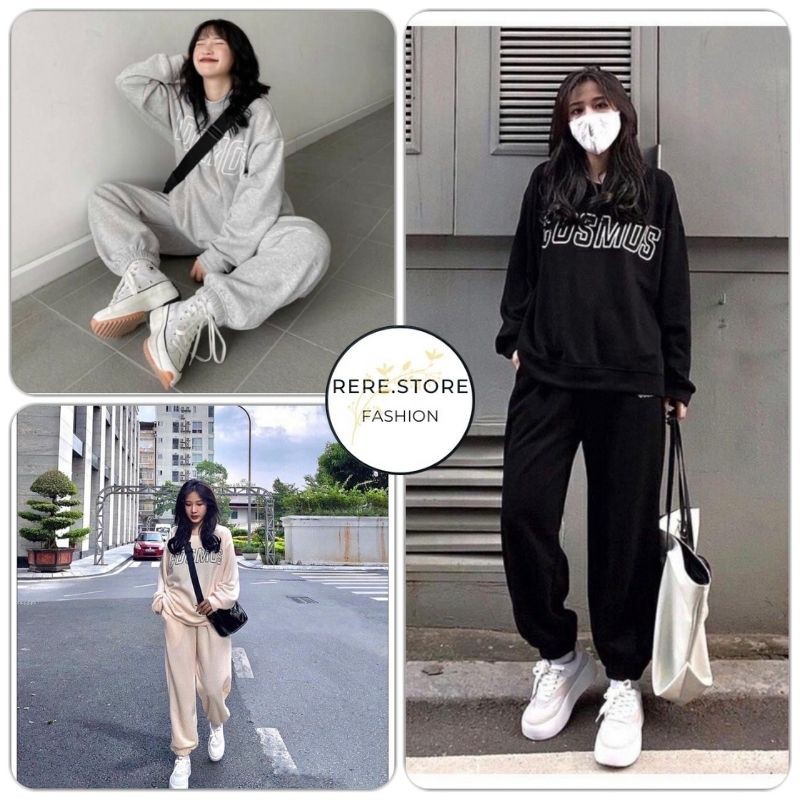 - Bộ quần dài dáng suông kèm áo dài tay cá tính HOT