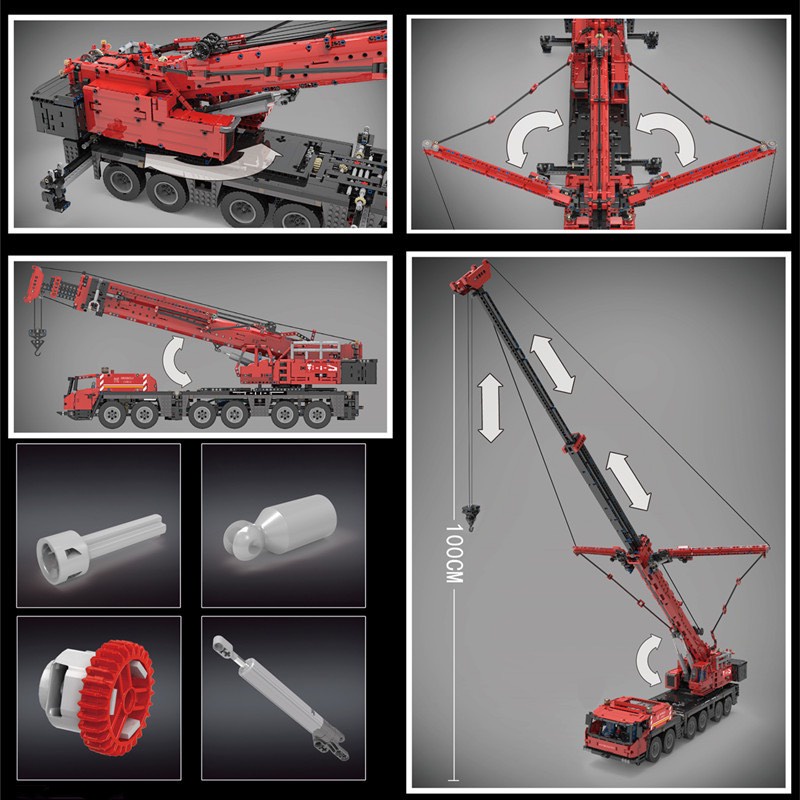 Mould King 17013 Đồ chơi lắp ráp tương thích technic xe cần cẩu GMK CRANE - xe điều khiển từ xa