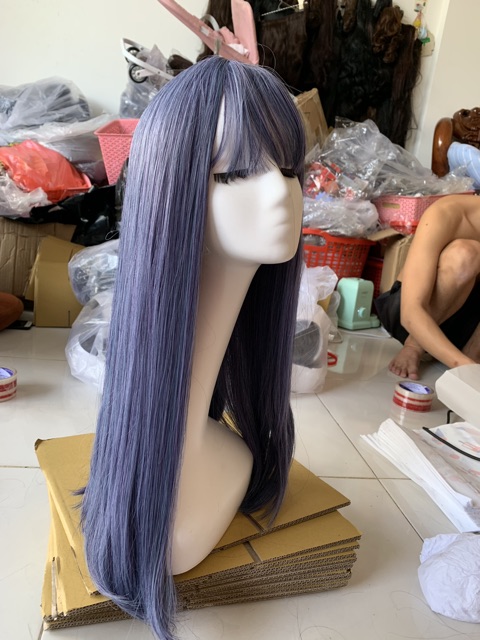 Tóc giả nguyên đầu thẳng đẹp❤️FREESHIP❤️tặng lưới trùm wig, 7007