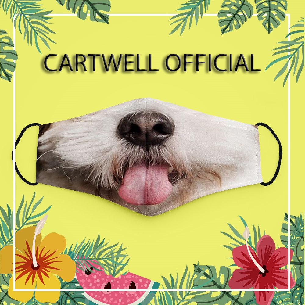 Khẩu trang đáng yêu vui nhộn cute cho bé thú cưng dễ thương Thú Cưng CARTWELL vải cotton 100% ngăn bụi mịn chống nắng ph