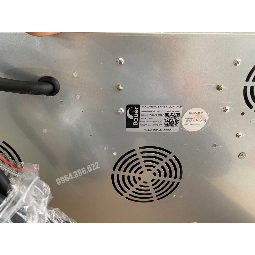 Bếp từ Bauer BE 33SE Bếp từ ba - Tặng hút mùi CAO CẤP -  nhập khẩu malaysia