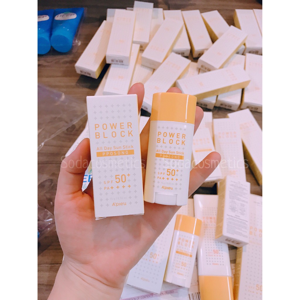 THỎI CHỐNG NẮNG APIEU POWER BLOCK ALL DAY SUN STICK SPF50+ PA++++