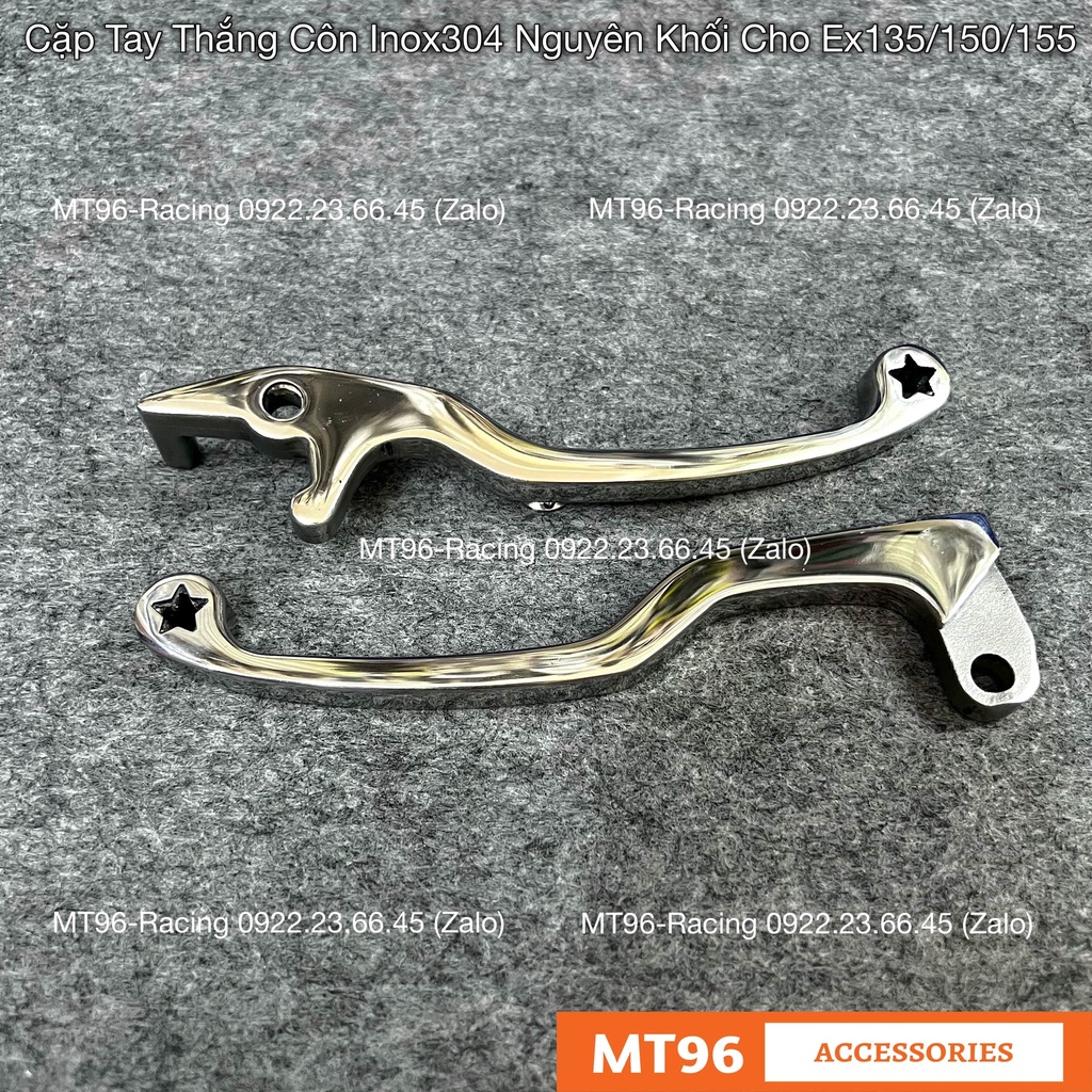 Cặp Tay Thắng Inox Đúc Nguyên Khối Nặng Cho Exciter 135/150/155 Các Đời Chuẩn Inox304 Siêu Bóng