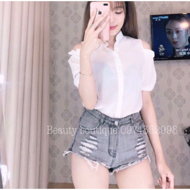 áo somi hở vai