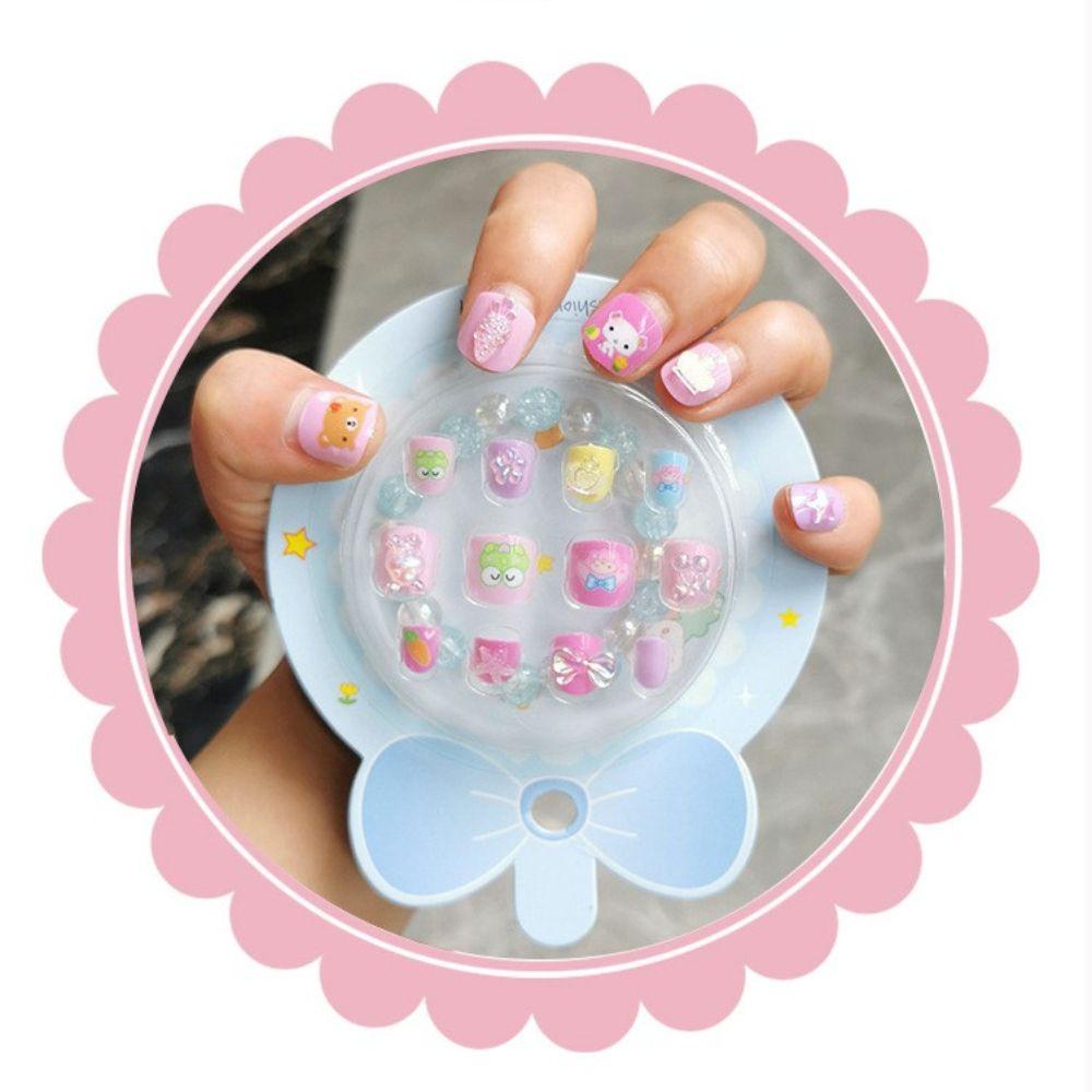 DYRUIDOJ Bộ Móng Tay Giả Che Phủ Toàn Diện Tháo Rời Được DIY Dành Cho Trẻ Em