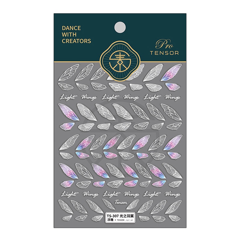 Miếng Dán Trang Trí Móng Tay Hình Đôi Cánh TS307 5D