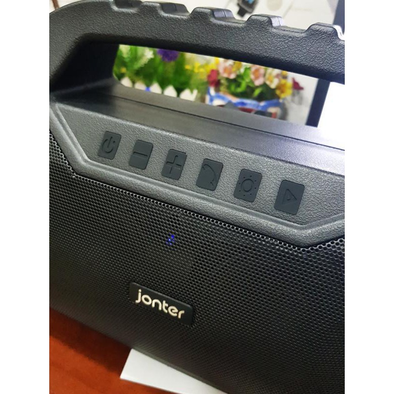 Loa Bluetooth Karaoke cao cấp Jonter M100 Chất âm cực hay, công suất 40W, pin 4000mAh dùng 12h (Đen) + Kèm 01 micro