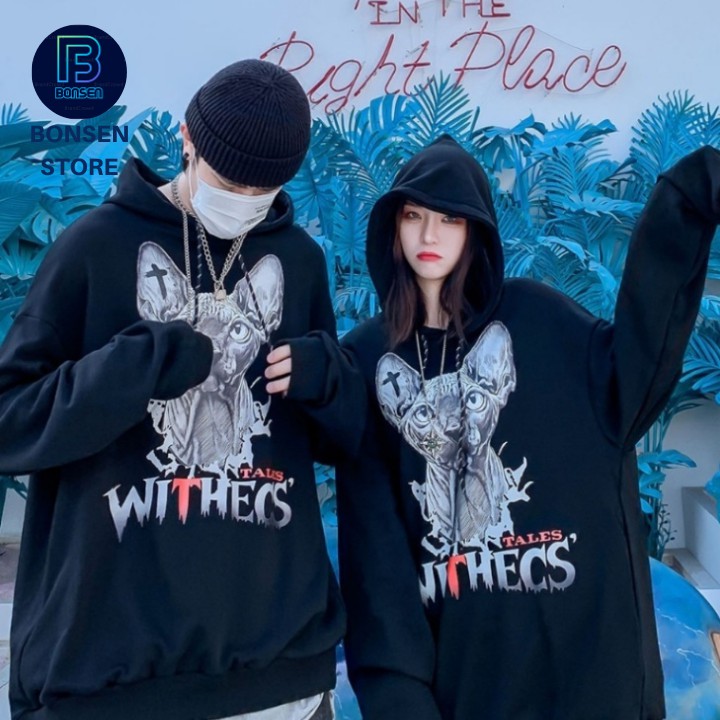 ⚡ SẢN PHẨM HOT ⚡KHUYẾN MÃI CHỈ HÔM NAY, ÁO KHOÁC NỈ IN PHÙ THỦY WITHECS - BONSEN STORE AK 01 | BigBuy360 - bigbuy360.vn