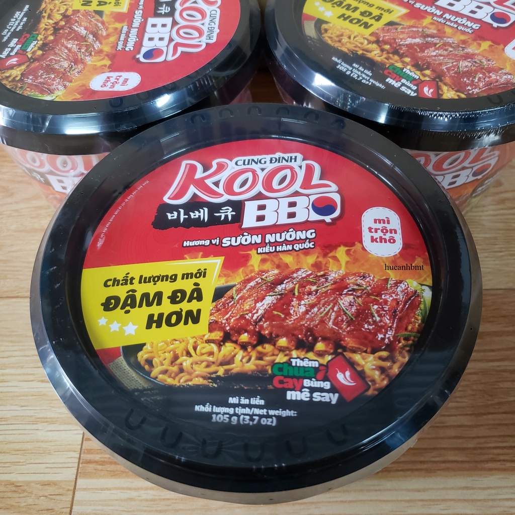 Mì Trộn Khô Cung Đình Kool BBQ - Vị Sườn Nướng Hộp 105g
