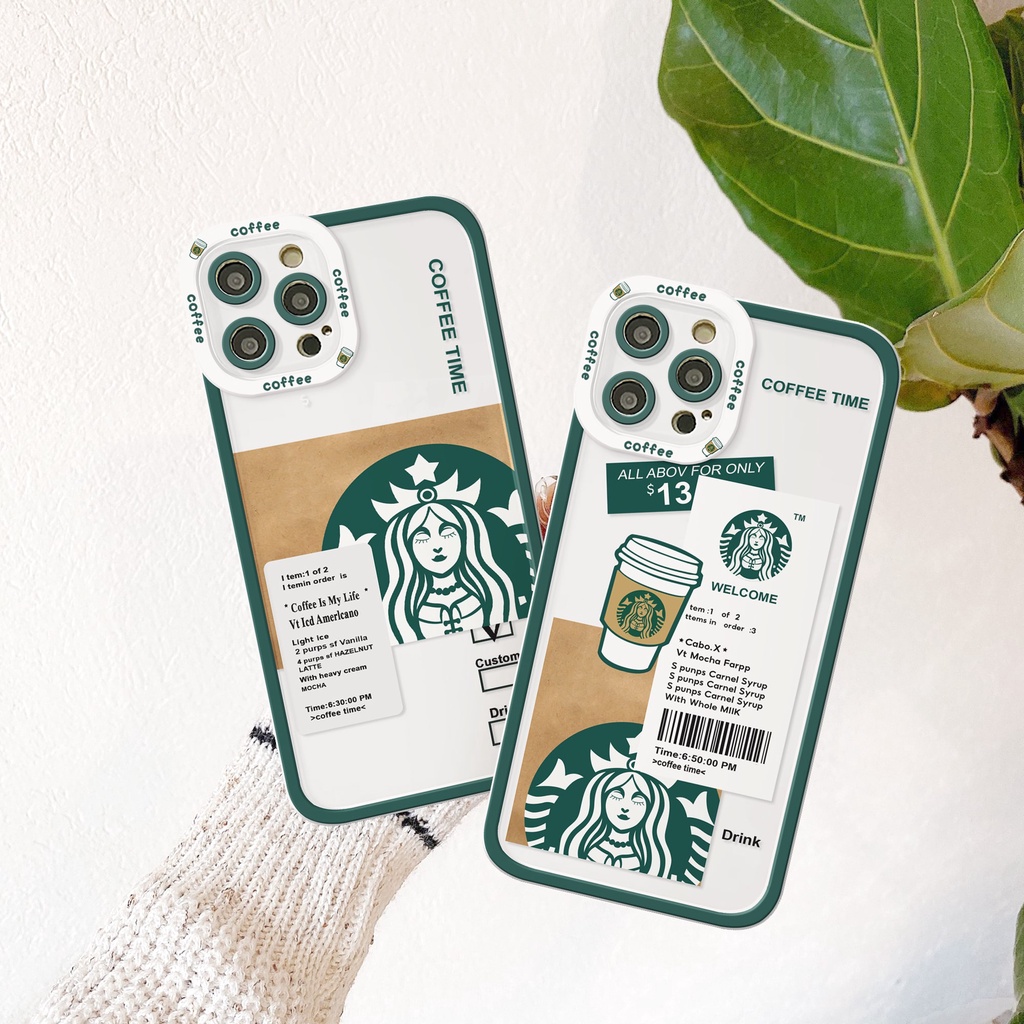 Ốp lưng iphone Coffee Time trong cạnh vuông 6/6plus/6s/6splus/7/7plus/8/8plus/x/xs/11/12/13/14/pro/max/promax/plus