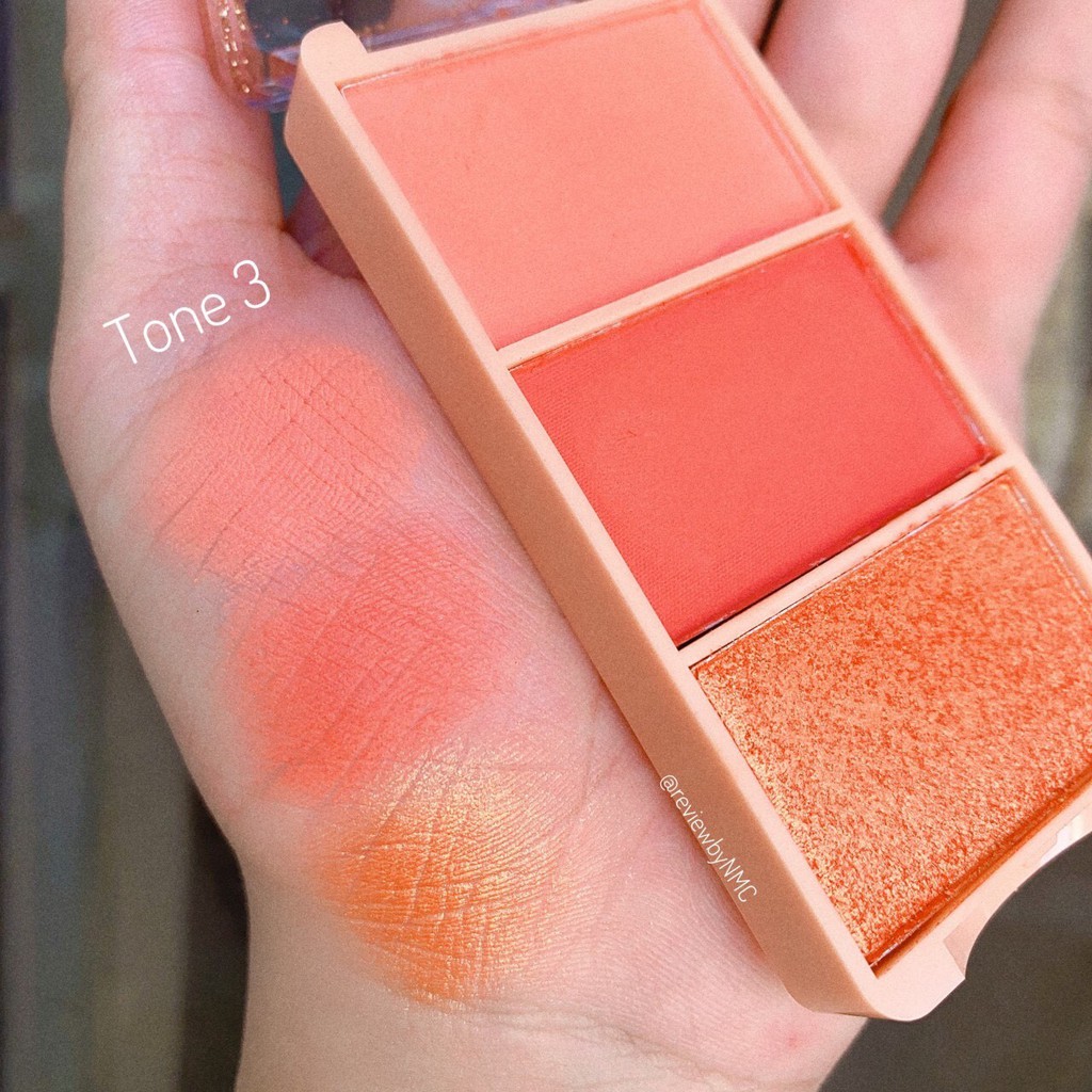 Má hồng 3 ô KISS BEAUTY Tông Cam Hồng Cực Xinh | BigBuy360 - bigbuy360.vn