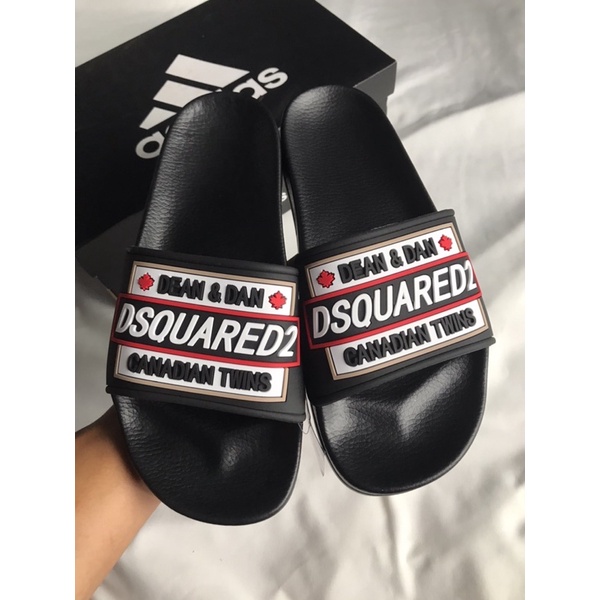 Dép Quai Ngang DSQUARED.2 ITALY Màu Xanh Và Đen - Dép Bánh Mì Nam Nữ Thời Trang Size 39 40 41 42 43