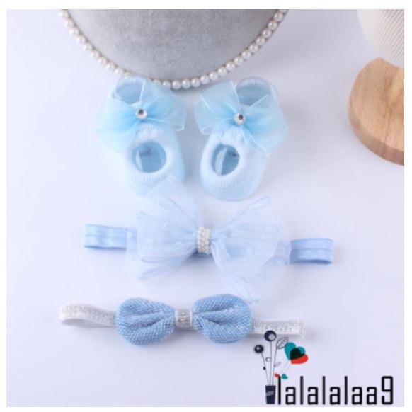 Set 2 băng đô kèm tất cho bé