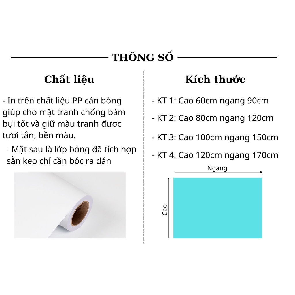 Tranh Dán Tường 3D,Rừng Trúc Xanh- Đã tích hợp sẵn keo