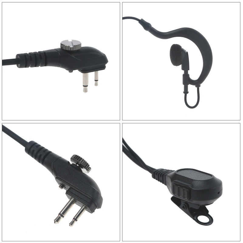 Tai Nghe 2 Pin Kèm Vít Khóa Dành Cho Radio HYT TC-500 TC-518 TC-500S