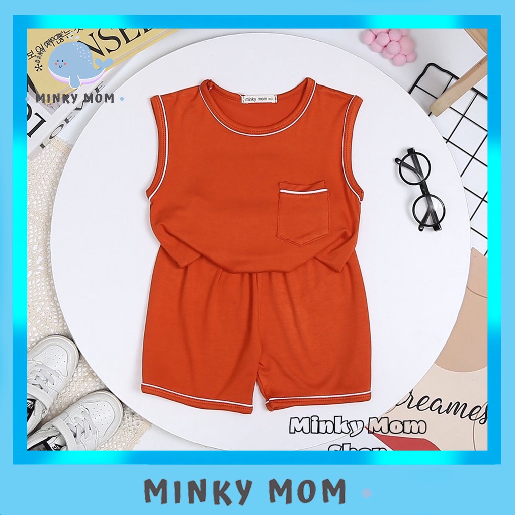 BỘ BA LỖ THUN LẠNH MINKYMOM VIỀN SỌC CHO BÉ 8-28kg