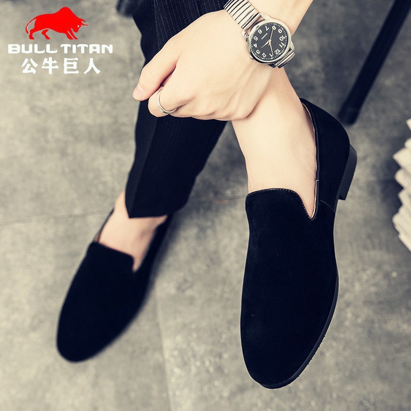 Giày Lười Da Lộn Mũi Nhọn Thời Trang Cho Nam
