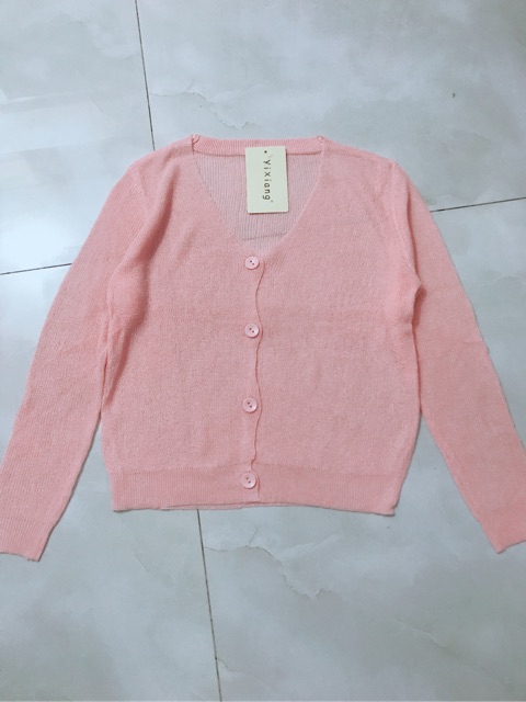 (Có sẵn) Áo khoác len mỏng nút cổ tim QC! (kèm video hình thật) | BigBuy360 - bigbuy360.vn