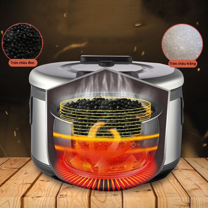 Nồi nấu trân châu tự động 100% nấu ủ an toàn - Hàng chính hãng Aonuosi Dung tích lớn 16L