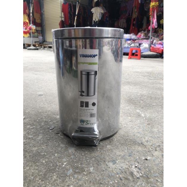 Bật rác đạp chân inox 20L~H42 vinamop