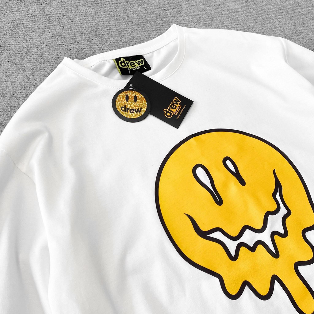 Áo thun tay lỡ DREW Mặt Chảy MSW Town, áo phông cotton nam nữ unisex | BigBuy360 - bigbuy360.vn