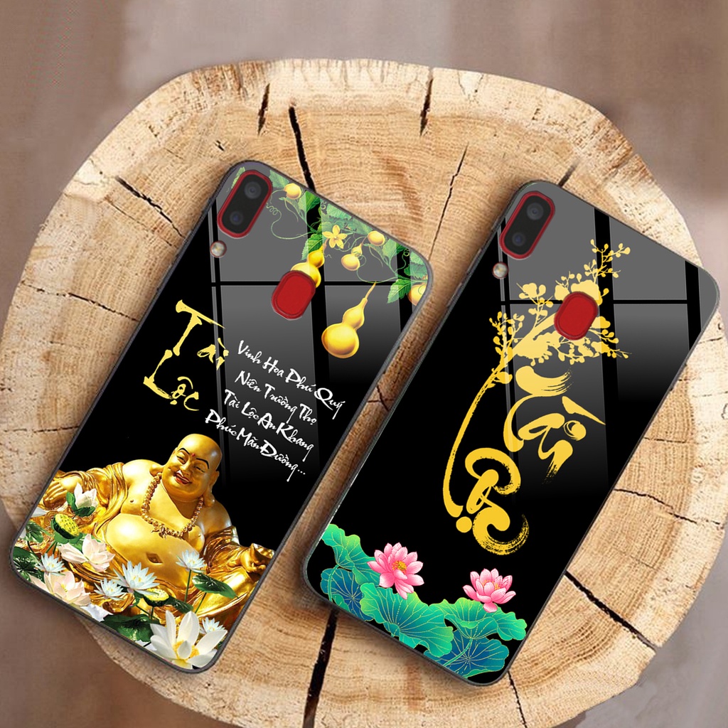 Ốp lưng KÍNH Samsung Galaxy A20 / A30 / M20 in hình 3D TÀI LỘC-TÂM AN -MÃ ĐÁO