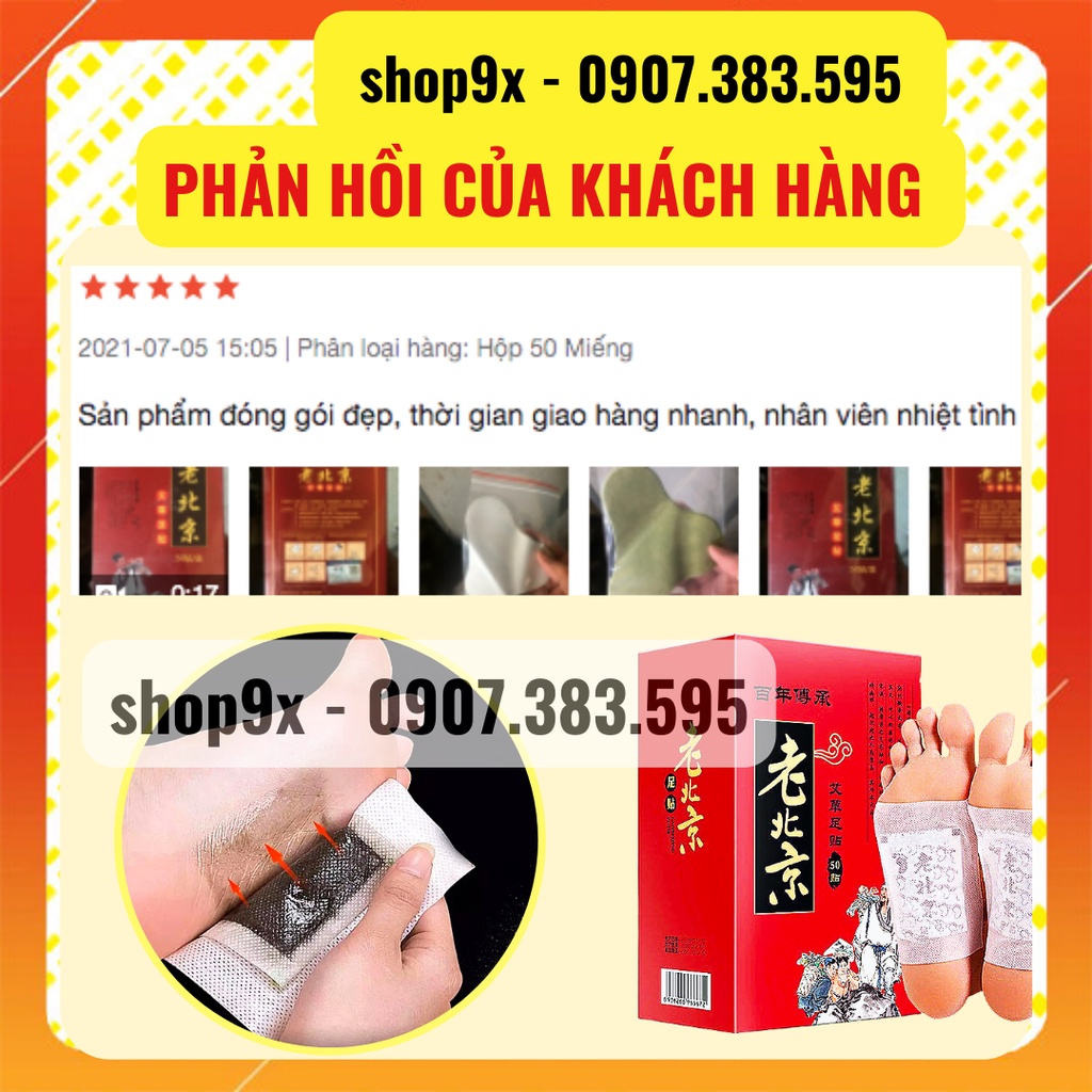 50 Miếng Dán Ngải Cứu Thải Độc Chân Lão Bắc Kinh (Có Set Nhỏ)