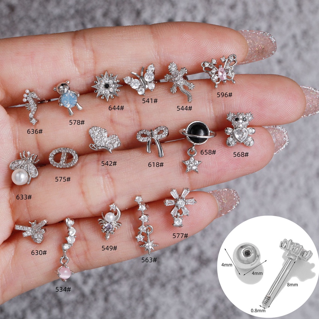 Hoạt Hình Dễ Thương Động Vật Bông Tai Mini Bông Tai Nữ Bông Tai Trang Sức