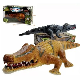 Đồ chơi mô hình cá sấu Crocodile dùng băng pin ,có phát ra nhạc ( có video bên dưới )-( loại lớn 50 x 17 x 9 (cm)