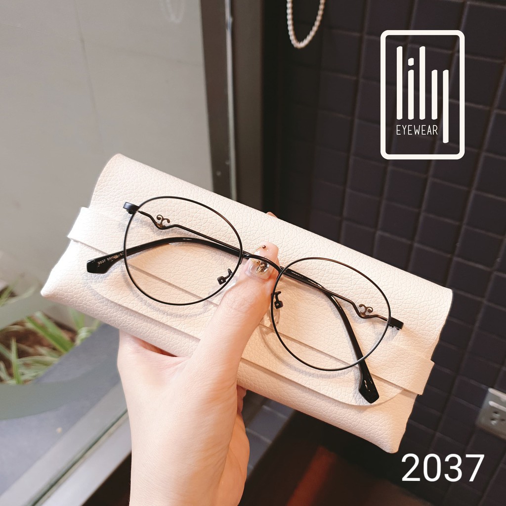 Gọng Kính Cận Kim Loại 2037 - Gọng Kính Mắt Kiểu Dáng Hàn Quốc