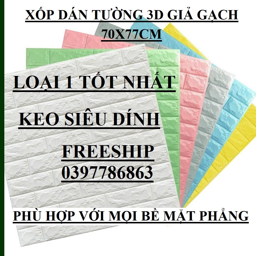 FREESHIP XỐP DÁN TƯỜNG 3D CHỐNG ỒN CÁCH NHIỆT TỐT GIÁ RẺ HÀ NỘI