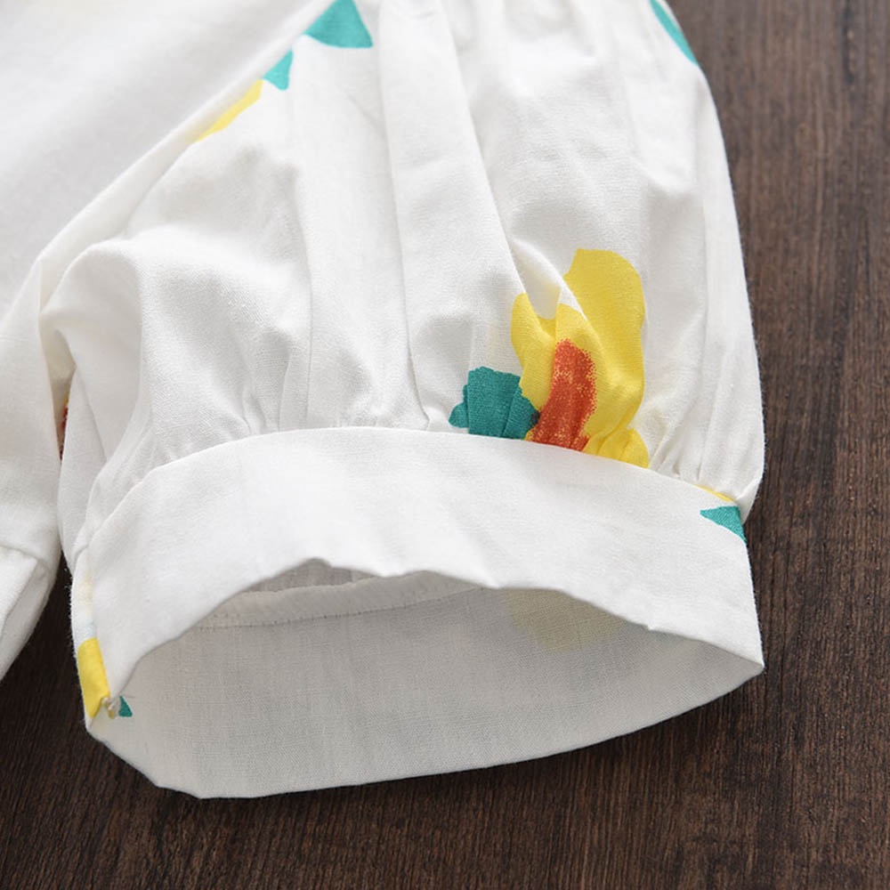 Đầm BEAR LEADER chất liệu cotton họa tiết hoa thời trang mùa hè cho bé gái 2-7 tuổi