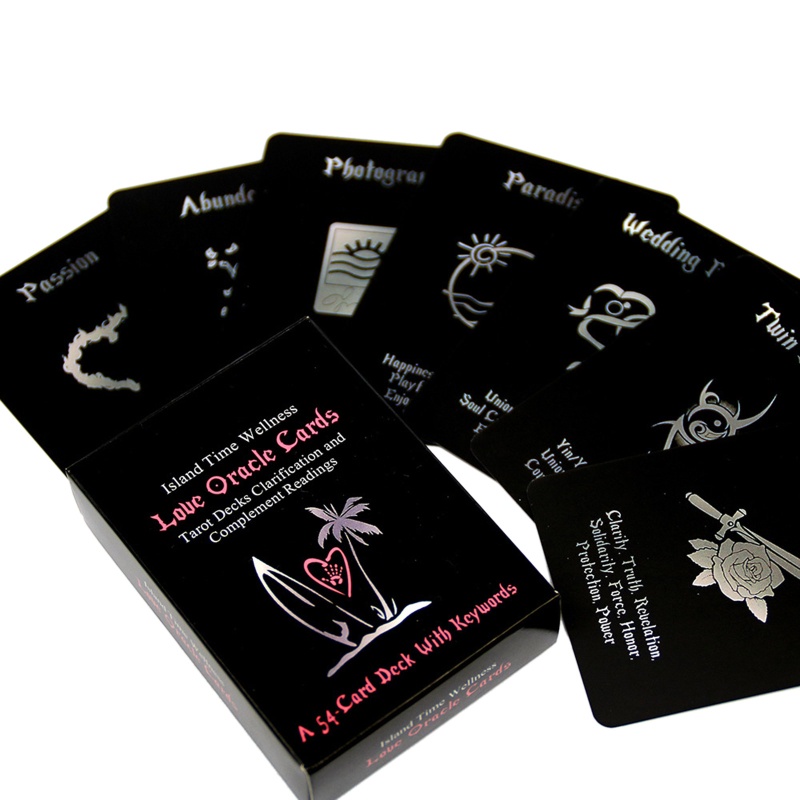 Bộ Bài Tarot In Chữ Tiếng Anh SUN Island for Timewellness Love for Oracle