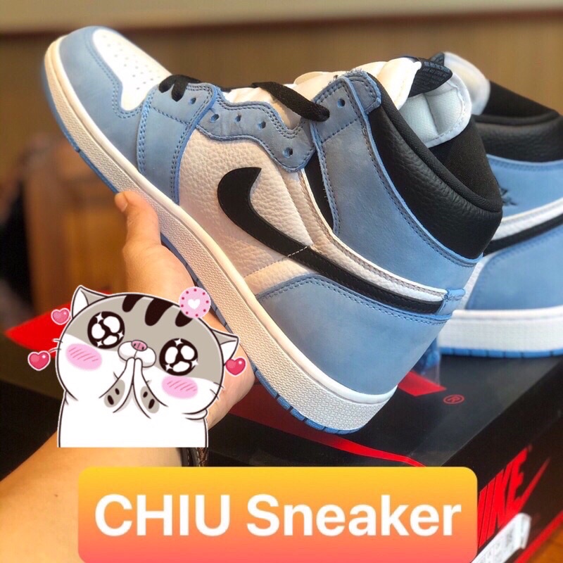 [ CHIU Sneaker ] Giày thể thao Jd1 high Univercity Blue phiên bản cao cấp giày Sneaker Jordan cổ cao xanh blue