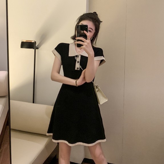 Đầm Dệt Kim Dáng Chữ A Phong Cách Retro Hàn Quốc | BigBuy360 - bigbuy360.vn