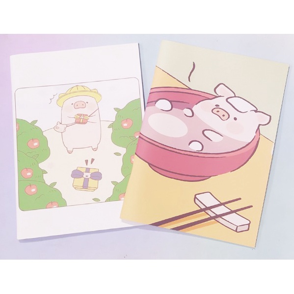 Vở 4 ô ly heo lulu 48 trang S4I27a tập kẻ ngang 80 trang dễ thương hoạt hình