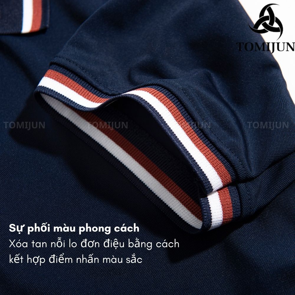 Áo thun POLO nam cổ bẻ vải cá sấu cotton cao cấp ngắn tay cực sang trọng lịch lãm, kháng khuẩn, chống nhăn_TOMIJUN