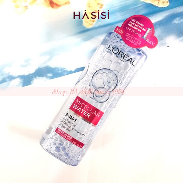 Nước Tẩy Trang Cho Da Khô L'OREAL PARIS MICELLAR WATER WATER 400ml (Nắp Hồng)