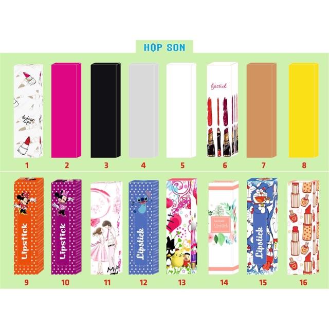 combo 50 hộp đựng son 